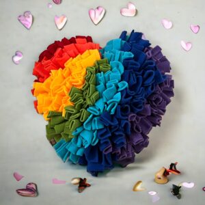 Schnüffelteppich Herz Rainbow