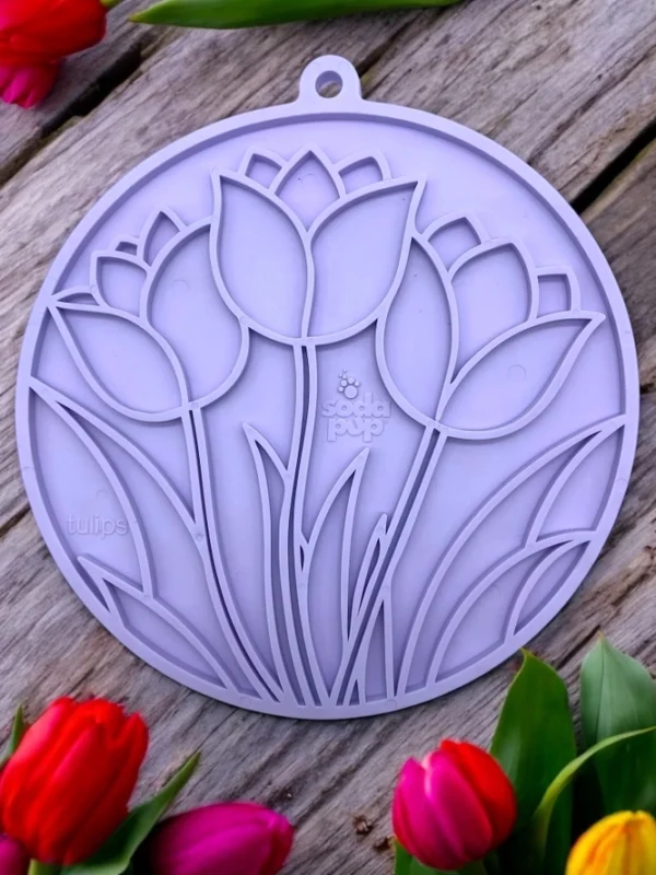 Schleckmatte Tulip Design – Bild 2