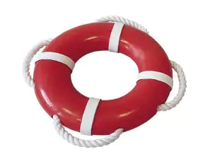 TPR Rettungsring mit Seil 15 cm